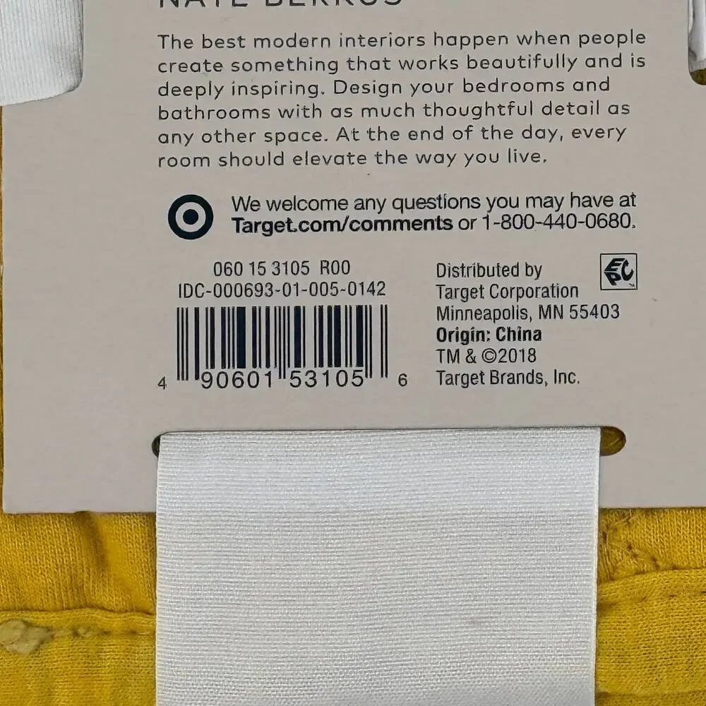 Project 62 Nate Berkus Standard Pillow Shams Lot Yellow 20x26 Set of 2 New